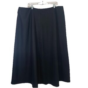Jessica Howard Wool Blend‎ Black Maxi Skirt Sz 20 Full Flowy Lined Work Western